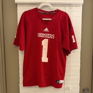 Adidas Red Hoosiers Jersey with Number 1
